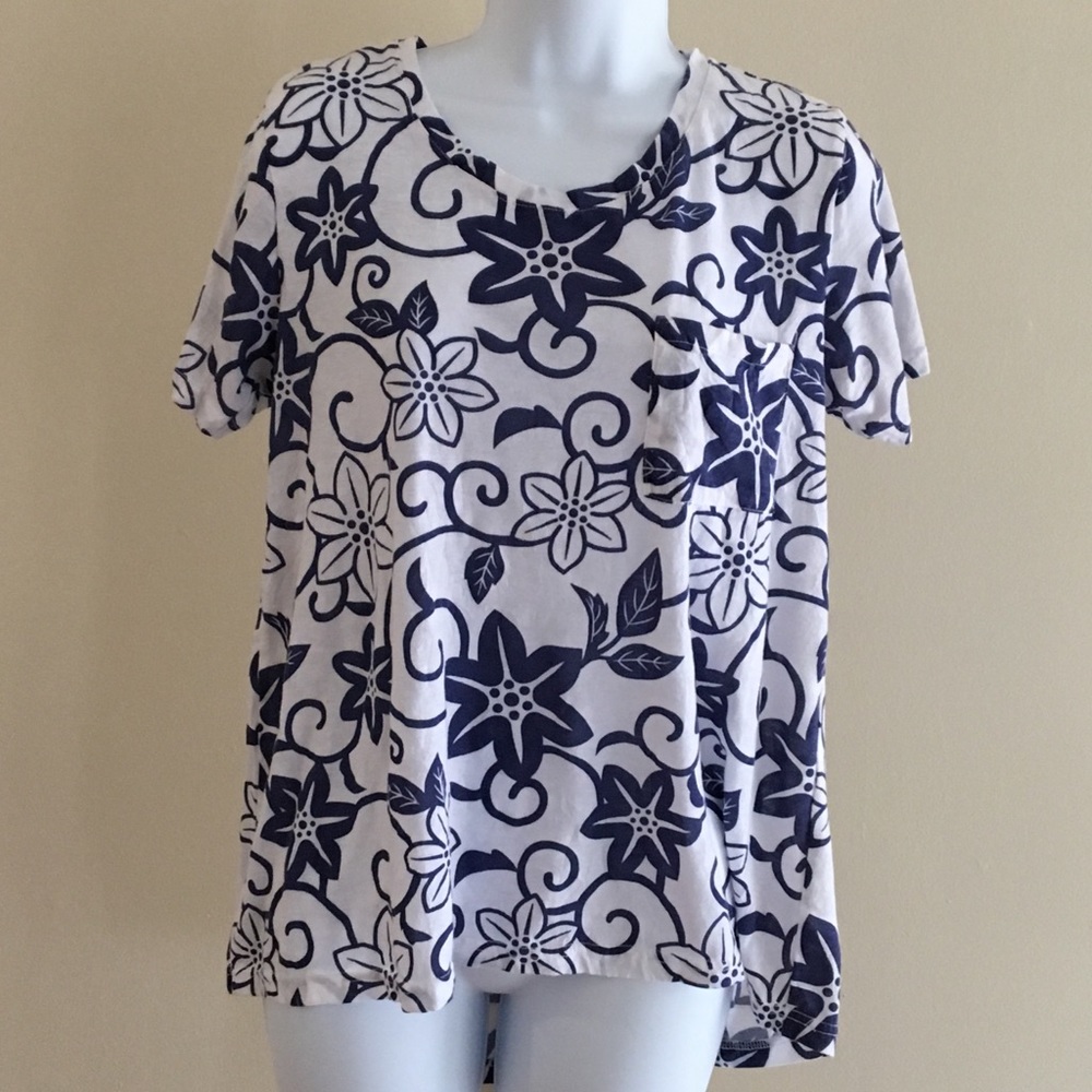 Pleats Collection Floral Short Sleeve Tee